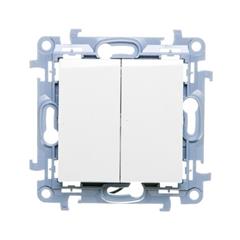 Simon 10 Łącznik świecznikowy z podświetleniem LED 10AX IP44 biały CW5BL.01/11 WC-W5BLxxx-01-11xx