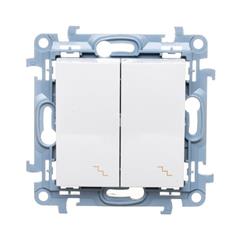 Simon 10 Łącznik schodowy podwójny 10AX biały CW6/2.01/11 WC-W6x2xxx-01-11xx