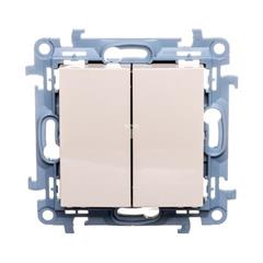 Simon 10 Przycisk podwójny kremowy CP2.01/41 WC-P2xxxxx-01-41xx