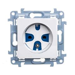 Simon 10 Gniazdo pojedyncze DATA z/u 16A IP20 z kluczem uprawniającym białe CGD1.01/11 WC-GD1xxxx-01-11xx