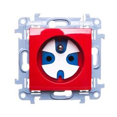 Simon 10 Gniazdo pojedyncze DATA z/u 16A IP20 z kluczem uprawniającym czerwone CGD1.01/22 WC-GD1xxxx-01-22xx