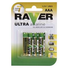 Bateria alkaliczna RAVER ULTRA AAA LR03 /blister 4szt./ B7911