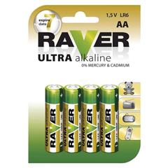 Bateria alkaliczna RAVER ULTRA AA LR6 /blister 4szt./ B7921