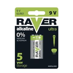 Bateria alkaliczna RAVER ULTRA 9V 6LF22 /blister 1szt./ B7951