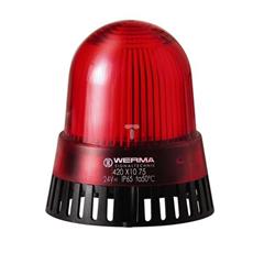Sygnalizator akustyczno-optyczny czerwony LED stałe 92dB 2,3kHz 230V AC IP65 420.110.68