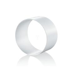 Łącznik kanałów elastyczny 100mm biały 380 /10szt./