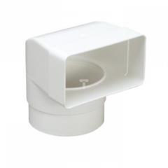 Kolanko łączniowe z przedłużką zewnętrzną 100mm białe 431