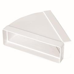 kolanko poziome 204x60mm 45 stopni białe 555