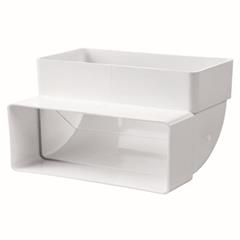 kolanko pionowe 204x60mm 90 stopni białe 560