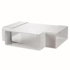 Trójnik poziomy 204x60mm biały 582