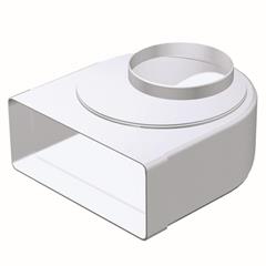 Kolano łączneniowe 220x90/125mm mimośrodowe białe 951