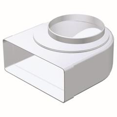 Kolano łącznikowe 220x90/150mm mimośrodowe białe 961