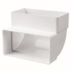 Kolanko pionowe 120x60mm 90stopni białe WP460