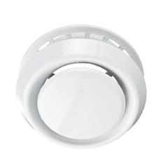 Anemostat z kołnierzem 125mm biały abs WPA125VRF