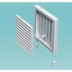 Kratka wentylacyjna z siatką i regulowaną żaluzją 154x154mm WPFMV100RWH