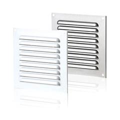 Osłona wentylatora metalowa z siatką 300x300mm biała WPFMVM300
