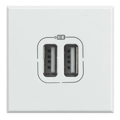 AXOLUTE Ładowarka USB 2x750mA 5V DC 2 moduły biała HD4285C2