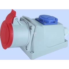 Gniazdo stałe COMBI okablowane z listwą przyłączeniową 5P 32A 400V czerwone/ 230V niebieskie GSC 32/5 IP-44 921845