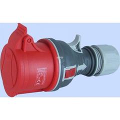 Gniazdo przenośne proste 4P 32A 400V czerwone TWIST GPP 32/4 IP-44 921876