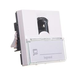 MOSAIC Gniazdo komputerowe pojedyncze RJ45 FTP kat.6 2 moduły białe 076565