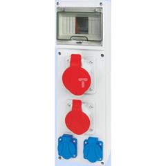 Rozdzielnica budowlana 6 modułów 1x16A 5P 400V, 1x32A 5P 400V, 2x16A 2P+Z RSE-02 IP54 942071