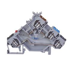 Złączka szynowa z LED do czujnikow PNP 2,5mm2 szara 280-560/281-434