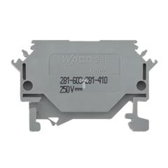 Złączka szynowa 2-przewodowa diodowa 4mm2 szara 281-603/281-410 