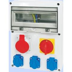 Rozdzielnica stacjonarna 12 modułów,  łącznik 0-1 40A, 1x16A 3P+N+Z, 3x16A 2P+Z RSE-04 942092