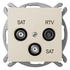 Sentia Gniazdo antenowe RTV/SAT/SAT końcowe kremowe 1460-11