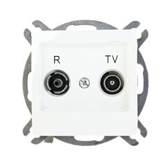 IMPRESJA Gniazdo antenowe RTV przelotowe ZAP-16 ecrue GPA-16YP/m/27