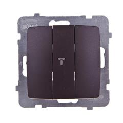 KARO Łącznik potrójny czekoladowy metalik ŁP-13S/m/40