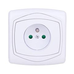 TON Gniazdo pojedyncze z uziemieniem z przesłonami torów prądowych biały GP-1CZP/00