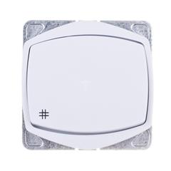 TON Łącznik krzyżowy bez ramki biały ŁP-4C/m/00