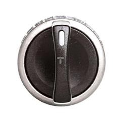 Łącznik pokrętny z ramką, metal czarny 3 położenia stabilne P9MSMZ0N 184200