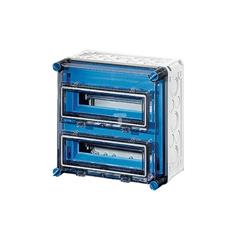 Skrzynka natynkowa 2x12 modułów IP65 wlk.2 bez zacisków z 2 okienkami Mi 81227 HPL00029