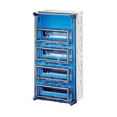 Skrzynka modułowa 4x12 modułów IP65 wlk.4 bez zacisków z 4 okienkami Mi 81445 HPL00038