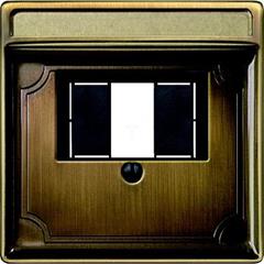 Merten System M Płytka centralna gniazda głosnikowego/USB mosiądz antyk MTN297843