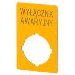 Szyld do przycisków awaryjnych PL M22-XZK-PL99 167637 