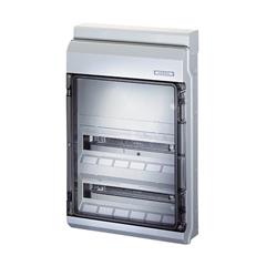 Rozdzielnica natynkowa KV 2x18 modułów IP65 bez zacisków z dodatkową szyną nośną 35mm KV 9350 6100433