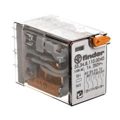 Przekaźnik przemysłowy 4P 7A 110V AC przycisk testujący mechaniczny wskaźnik zadziałania 55.34.8.110.0040