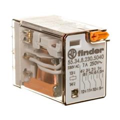 Przekaźnik przemysłowy 4P 7A 230V AC przycisk testujący mechaniczny wskaźnik zadziałania 55.34.8.230.5040