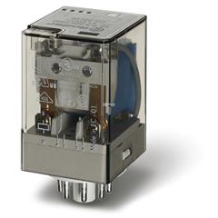 Przekaźnik przemysłowy 2P 10A 24V DC przycisk testujący mechaniczny wskaźnik zadziałania 60.12.9.024.0040