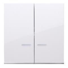 Simon 54 Klawisz podwójny do SW6/2XLM, SW7/2XM i SW6P1M z podświetleniem biały DKW9L/11 WMDL-K9x21x-011