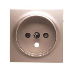 Simon 54 Pokrywa gniazda pojedynczego z przesłonami złoty mat DGZ1ZP/44 WMDW-P0111x-044