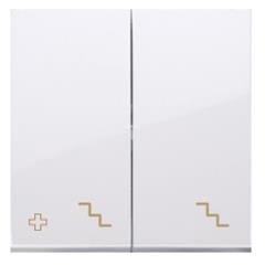 Simon 54 Klawisz do łącznika podwójnego schodowego SW6/2M antybakteryjny biały DKW6/2/AB11 WMDL-K8x2xx-011AB