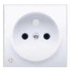 Simon 54 Pokrywa gniazda pojedynczego z/u z przesłonami antybakteryjna biała DGZ1ZP/AB11 WMDW-P0111x-011AB