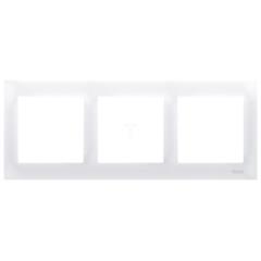 Simon 54 Premium Ramka potrójna uniwersalna do puszek karton-gips IP20/IP44 antybakteryjna biała DRK3/AB11 WMDZ-0130xK-011AB