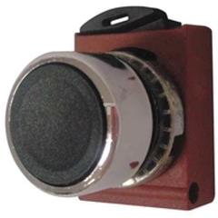 Przycisk płaski z ramką, metal czarny P9MPNNG 184000