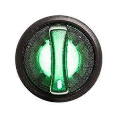 Łącznik pokrętny podświetlany z ramką zielony 2 położenia stabilne P9XSLD0V 185592