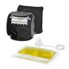 Puszka do wypełniania masą uszczelniającą do 2,5mm2 93x93x62mm czarna WP 0202 B 62000097